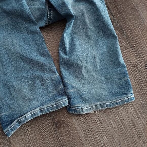 True Luck Straight Leg Distressed Jeans 30/30 - Picture 6 of 8